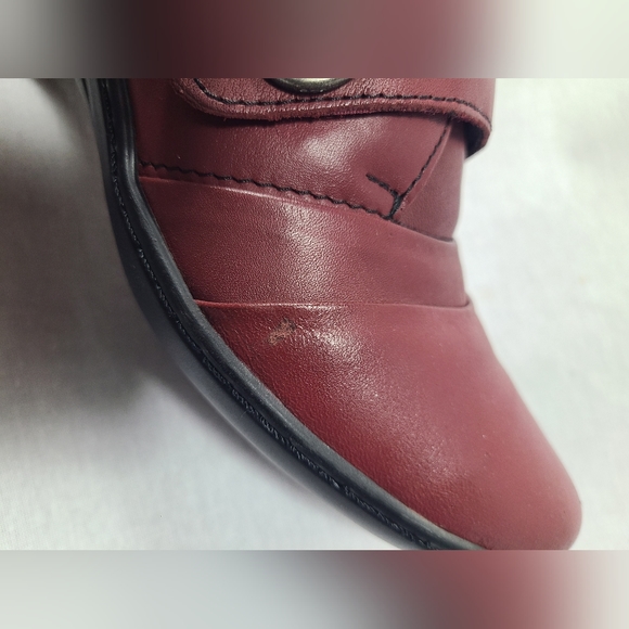 Volks walkers genuine leather red shoes size 40/9.5 US womens - Picture 5 of 5